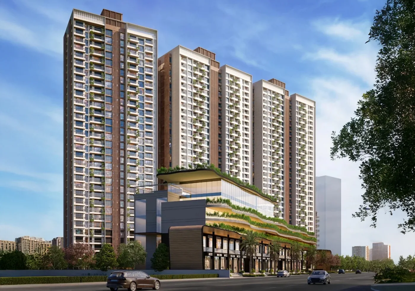 Austin Yana by Austin Realty - aerial view of the 15-acre Tathawade site near Bhumkar Chowk Road, Pune